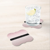 Jouw naam | Thin Roos Ombre & White Stripes Kartonnen Onderzetters (Insitu)