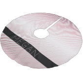 Jouw naam | Thin Roos Ombre & White Stripes Kerstboom Rok (Gekanteld)