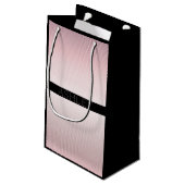 Jouw naam | Thin Roos Ombre & White Stripes Klein Cadeauzakje (Achterkant Gekanteld)