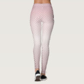 Jouw naam | Thin Roos Ombre & White Stripes Leggings (Achterkant)