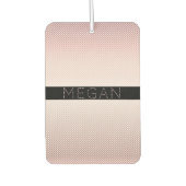 Jouw naam | Thin Roos Ombre & White Stripes Luchtverfrisser (Voorkant)