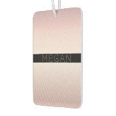 Jouw naam | Thin Roos Ombre & White Stripes Luchtverfrisser (Links)