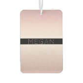 Jouw naam | Thin Roos Ombre & White Stripes Luchtverfrisser (Achterkant)