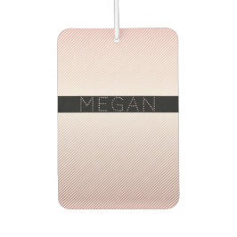 Jouw naam | Thin Roos Ombre & White Stripes Luchtverfrisser