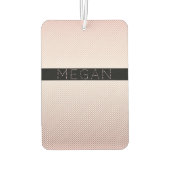 Jouw naam | Thin Roos Ombre & White Stripes Luchtverfrisser (Achterkant)