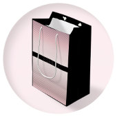 Jouw naam | Thin Roos Ombre & White Stripes Medium Cadeauzakje