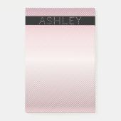 Jouw naam | Thin Roos Ombre & White Stripes Post-it® Notes (Voorkant)