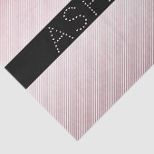 Jouw naam | Thin Roos Ombre & White Stripes Tissuepapier (Detail)