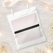 Jouw naam | Thin White en Sublte Roos Ombre Stripe Bedankzakje (Geknipt)