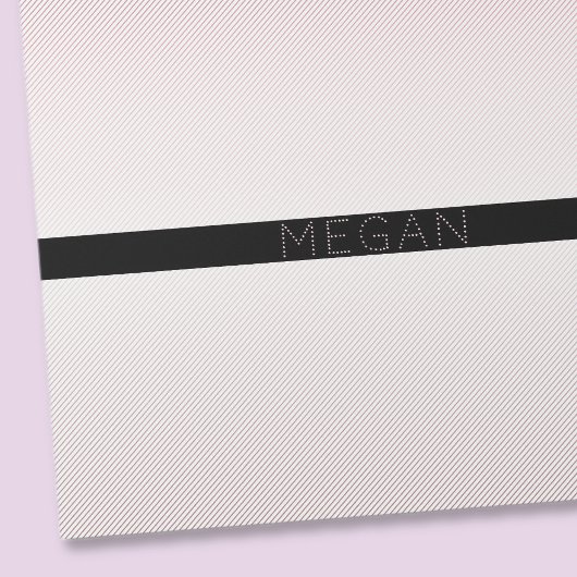 Jouw naam | Thin White en Sublte Roos Ombre Stripe Cadeaupapier