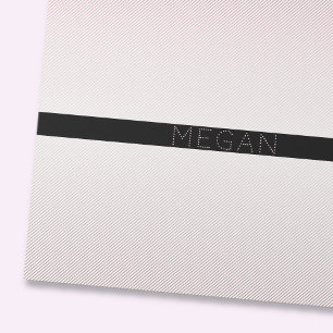 Jouw naam   Thin White en Sublte Roos Ombre Stripe Cadeaupapier