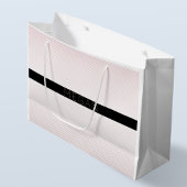 Jouw naam | Thin White en Sublte Roos Ombre Stripe Groot Cadeauzakje