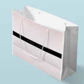 Jouw naam | Thin White en Sublte Roos Ombre Stripe Groot Cadeauzakje