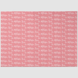 Jouw naam tissuepapier - roze