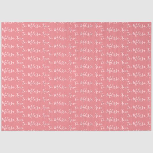 Jouw naam tissuepapier - roze (Voorkant)