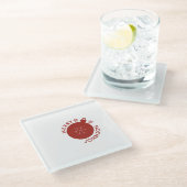 Jouw naam toevoegen Aangepaste tekst vakantie Onde Glazen Onderzetter (Schuin)