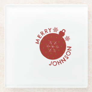 Jouw naam toevoegen Aangepaste tekst vakantie Onde Glazen Onderzetter