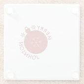 Jouw naam toevoegen Aangepaste tekst vakantie Onde Glazen Onderzetter (Achterkant)