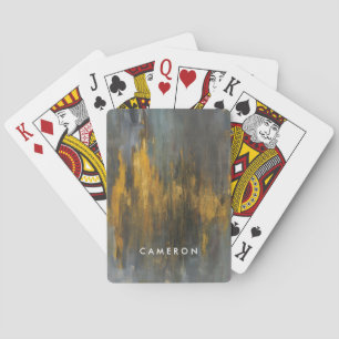 Jouw naam toevoegen Abstract afdrukken in zwart- Pokerkaarten