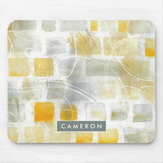 Jouw naam toevoegen | Abstract afdrukken van Carac Muismat (Voorkant)