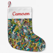 Jouw naam toevoegen | Abstract artsenpictogram Kleine Kerstsok (Voorkant)