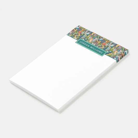 Jouw naam toevoegen | Abstract artsenpictogram Post-it® Notes (Schuin)