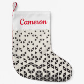 Jouw naam toevoegen | Abstract geometrisch ontwerp Kleine Kerstsok (Voorkant)