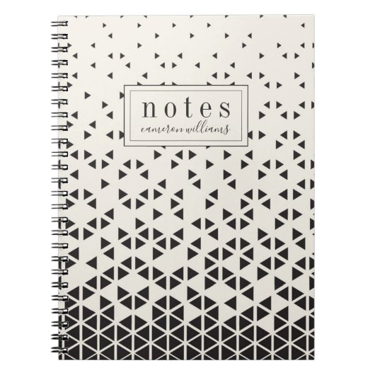 Jouw naam toevoegen | Abstract geometrisch ontwerp Notitieboek (Voorkant)