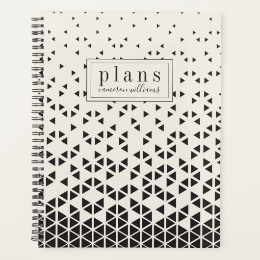 Jouw naam toevoegen | Abstract geometrisch ontwerp Planner (Voorkant)