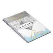 Jouw naam toevoegen | Abstract modern design Notitieboek (Rechterzijde)