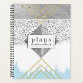 Jouw naam toevoegen | Abstract modern design Planner (Voorkant)