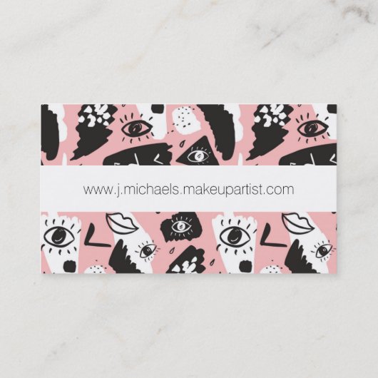 Jouw naam toevoegen | Abstract modern Oogbeeld- en Visitekaartje (Achterkant)