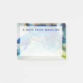 Jouw naam toevoegen | Abstract terrein - blauw Post-it® Notes (Voorkant)