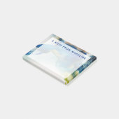 Jouw naam toevoegen | Abstract terrein - blauw Post-it® Notes (Schuin)