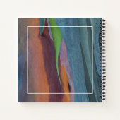 Jouw naam toevoegen | Abstract van regenbooggbomen Notitieboek (Achterkant)