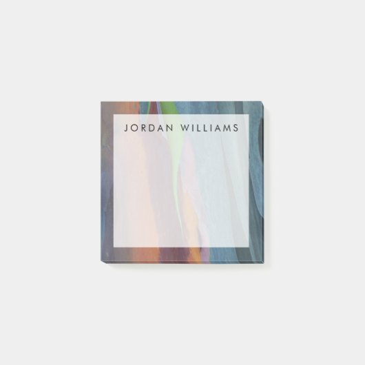 Jouw naam toevoegen | Abstract van regenbooggbomen Post-it® Notes (Voorkant)