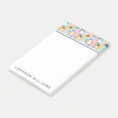 Jouw naam toevoegen | Abstract Waterverf vormpatro Post-it® Notes (Schuin)