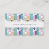 Jouw naam toevoegen | Abstract Waterverf vormpatro Visitekaartje (Achterkant)