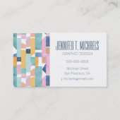 Jouw naam toevoegen | Abstract Waterverf vormpatro Visitekaartje (Voorkant)