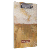 Jouw naam toevoegen | Abstracte Amber Horizon-afdr Klembord (Rechts)