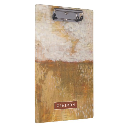 Jouw naam toevoegen | Abstracte Amber Horizon-afdr Klembord (Rechts)