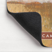 Jouw naam toevoegen | Abstracte Amber Horizon-afdr Muismat (Hoek)