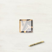 Jouw naam toevoegen | Abstracte horloge-apparatuur Post-it® Notes (Op bureau)