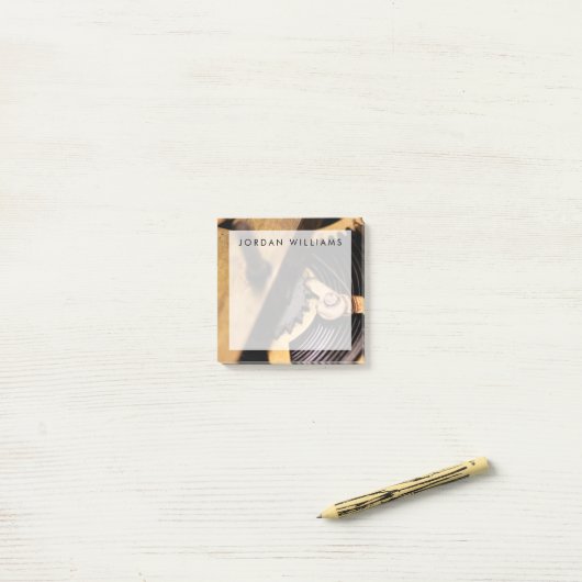 Jouw naam toevoegen | Abstracte horloge-apparatuur Post-it® Notes (Op bureau)