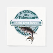  (jouw naam toevoegen) Ace Fisherman badge, Servet (Voorkant)