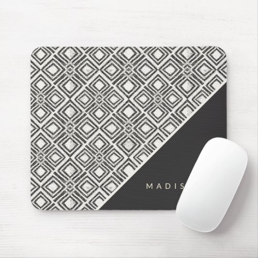 Jouw naam toevoegen | Afrikaans Wilde Patroon Muismat (Met muis)