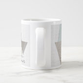 Jouw naam toevoegen | Amusement II | Geometrische  Grote Koffiekop (Achterkant)