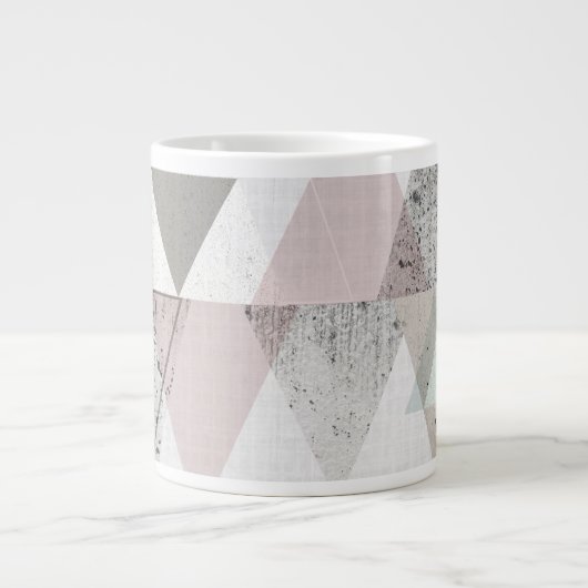 Jouw naam toevoegen | Amusement II | Geometrische  Grote Koffiekop (Voorkant)