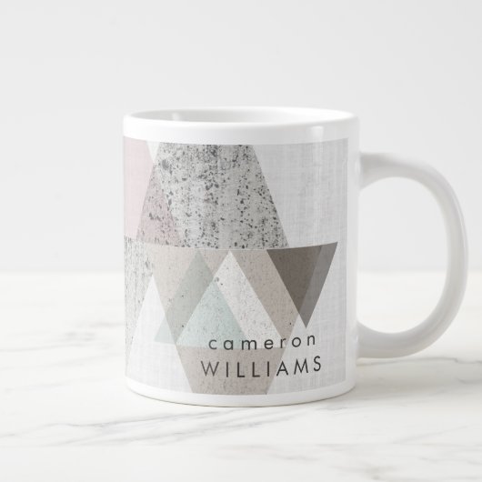 Jouw naam toevoegen | Amusement II | Geometrische  Grote Koffiekop (Rechts)