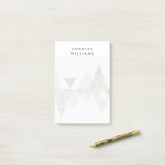 Jouw naam toevoegen | Amusement II | Geometrische  Post-it® Notes (Op bureau)